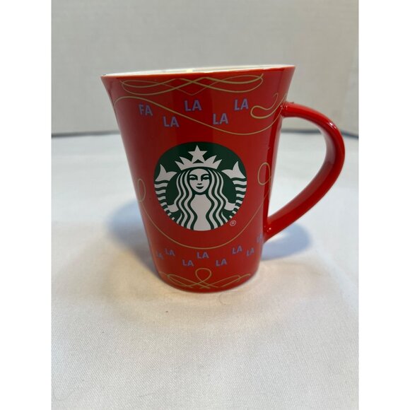 Starbucks Fa La La La 2020 Red Christmas Coffee Mug 10 oz - Picture 5 of 5